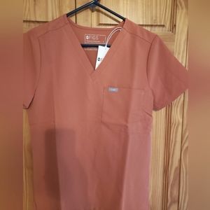 FIGS Scrub Top- Terracota Catarina Small